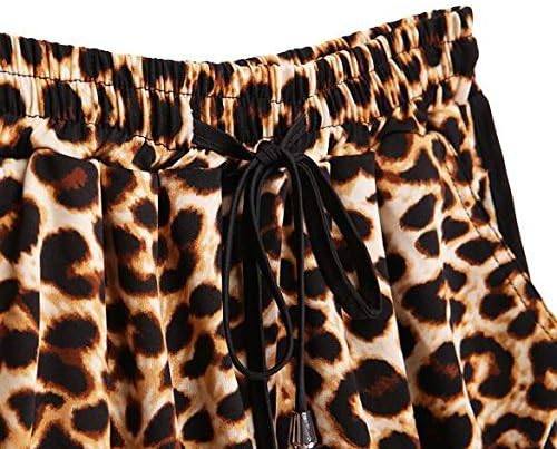 Kafeimali hasенски моден летен летен леопард плажа шорцеви случајни кратки панталони