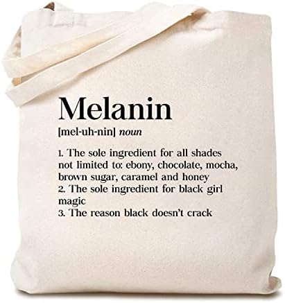 Tsiiuo Women'sенски меланин дефиниција платно торба смешна афро американска култура црна историја за еднократно шопинг платно торба