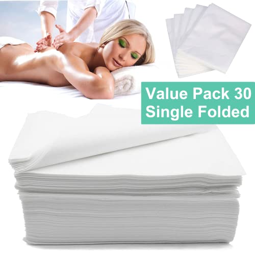 Каприер за еднократна употреба во кревет за еднократна употреба 30 парчиња - плочи за масажа за масажа, големи капачиња за спа -кревет 31,5 x