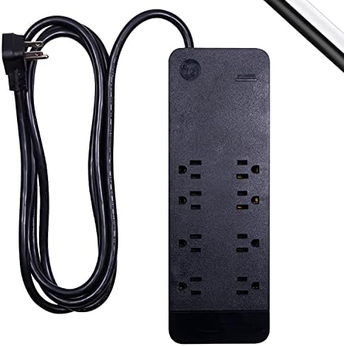 GE Ultrapro 8-Outlet Surge Protector, 8 ft продолжен кабел, 2160 Joules, 4 продажни места за адаптер, 37055 & GE Ultrapro 10-Outlet
