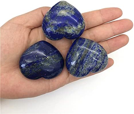 Seewudee AG216 1 парче природно сино лапс лазули кристално срце облик Чакра камења врежани реики лековити декорација природни камења и минерали подарок