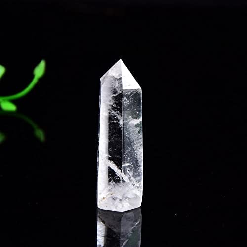 Oreco природна магија природна кристална чиста кварц транспарентност кварц Поинт за лекување камен хексагонални призми 50-80мм Обелиск стапче