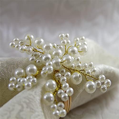 Mxiaoxia Pearl цвет салфетка прстен свадба банкет држач за салфетка просторија домашен сал -салфан прстен за салфетка салфетка
