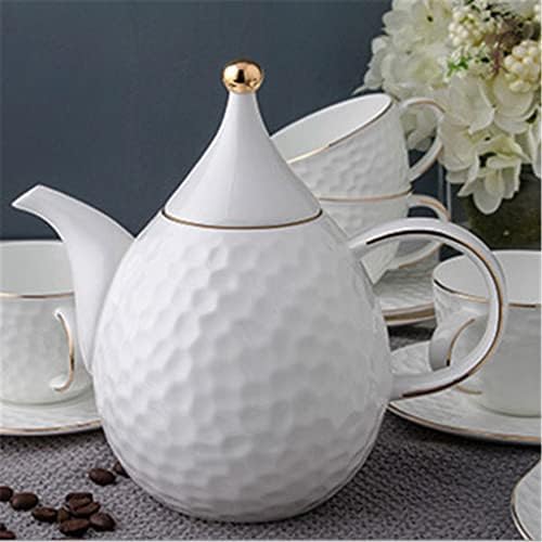 TJLSS Европски стил Бела коска Кина шолја за кафе, поставена чај чаша чаша 15 кафе сет керамички чај сет