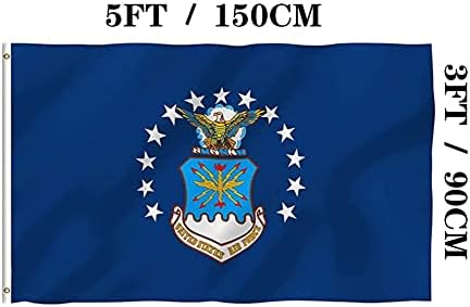 Воените знамиња на воздухопловните сили на Jayејус Сини во САД 4x6 на отворено двострана тешка тешка држава со знаме на знамето на воздухопловните сили со 2 громоти