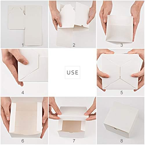 Меша мали бели кутии за подароци 4x4x4 '' кутии за подароци со капаци за подароци за деверуша, младоженец, кума, свадба и забава,