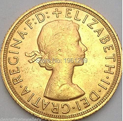 Мини Големина 22 Мм Дебелина 1 8 Мм 1963 Суверена Тркалезна Монета 5 Парчиња / Рака