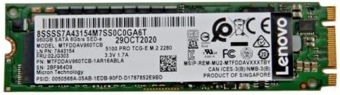 Lenovo Micron 5100 Pro 960GB M.2 SATA 6GB/S SED SSD MTFDDAV960TCB 02JG303 SSS7A43154