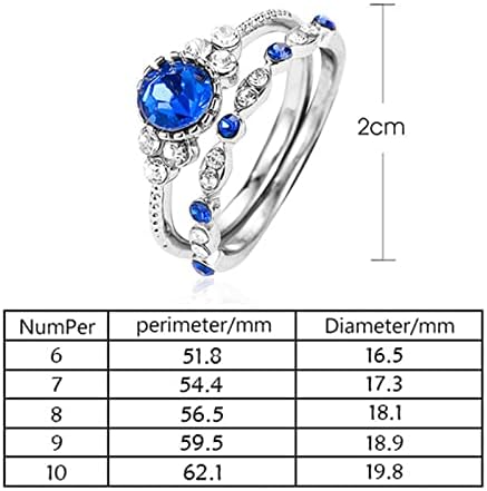 Боемски прстени женски ангажман 2 парчиња единечен сет на сетови за подароци предлог прстен сребрен невеста прстен ретро ангажман