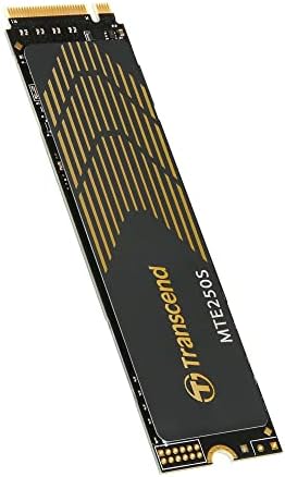 Transcend 4TB MTE250S NVME Внатрешно гејминг SSD Solid State Drive - Gen4 PCIe, M.2 2280 со Graphene Heatsink, до 7.200MB/S