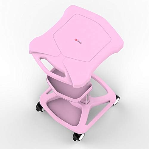 -Карти Тролка количка количка за убавина салон количка апс за убавина салон за тркалање количка со рачка, розова алуминиумска легура мала