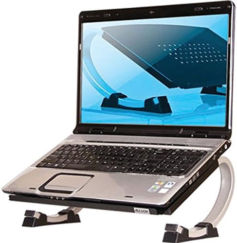 Стенд за прилагодлив лаптоп на Allsop Redmond, вентилирана закривена цврста метал ергономски кревач
