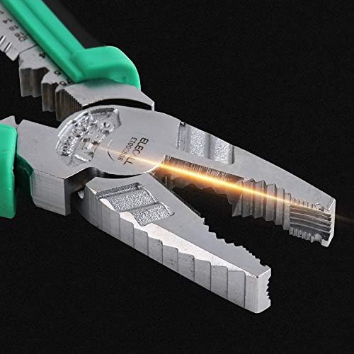 Комбинирано странично сечење клешти со Crimper 8 Snap Ring Wire Cutting Pliers со функција на жица лента CRV индустриска жица за сечење тешки