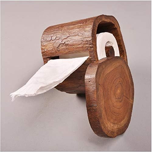 TJLMZ дрвена тоалетна хартија држач за хартија, држач за хартија, држач за бања, монтиран, wallиден решетка за wallидови