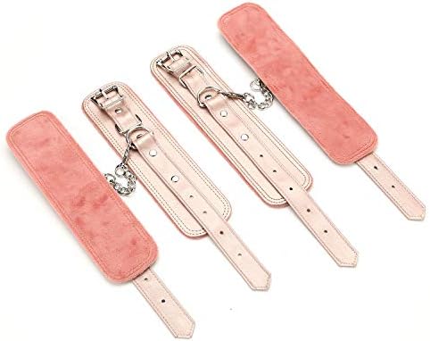 Pkbqueen розово прилагодливи кожни манжетни за ленти за растојанија од раст на глуждот Поставете спортски сали за подароци