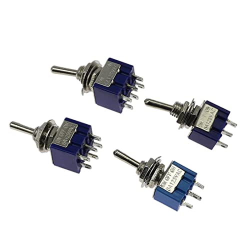 ESAAH 2PCS TOGGLE SWITCH ONF-OFF/ON-OFF-ONT 3/6 PIN 2/3 Позиција LATCHING MTS-102 103 202 AC 125V/6A 250V/3A