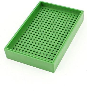 Аексит Анти-статички пластични нокти, завртки и држач за прицврстувачи Зелени 273 дупки за нокти 2,5 мм-3,0мм завртки