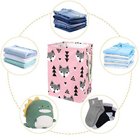 Нехомерски геометриски бебиња лисици деца 300D Оксфорд ПВЦ водоотпорна облека ја спречува големата корпа за перење алишта за ќебиња играчки