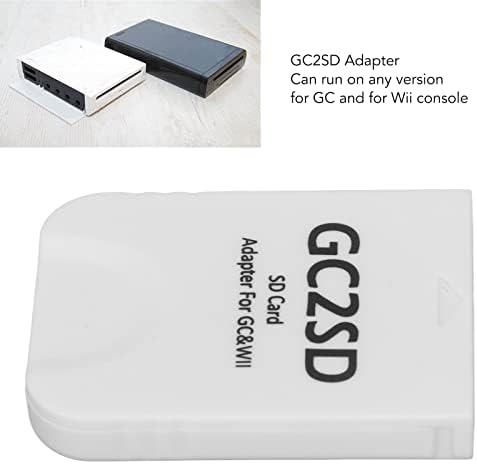 Heyyzoki GC2SD картички за читање на картички и игра преносна професионална игра конзола за микро складирање Адаптер за Wii за GC, поддржува максимална меморија од картички