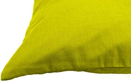 Покријте ја жолтата перница од лумбално дете, 12x18 инчи, памучно покритие на перница
