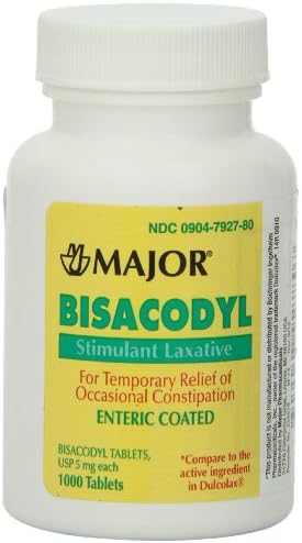 Таблети бисакодил 5 мг 1000