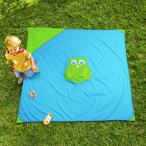 Munchkin Brica Go Play Profitable Baby Travel Playmat, 58 ”x 58”, сина/зелена, сет од 2 парчиња