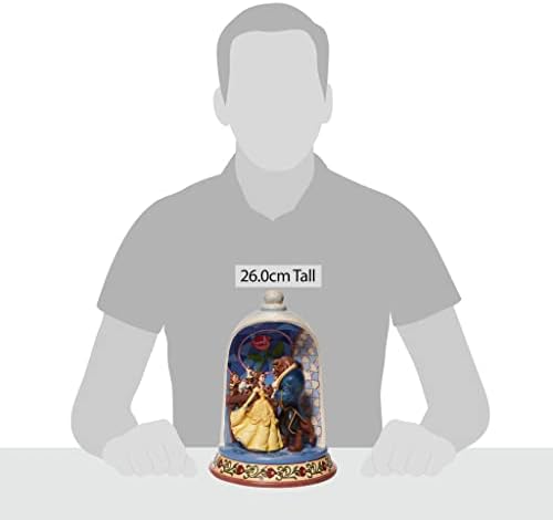 Традиции на Енеско Дизни од Jimим Шор Убавина и фигура на сцената на куполата од astверот Роуз, 10,3 инчи, разнобојно