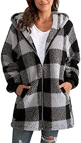 Зимски зимски палто топол кадифен палто со долги ракави карани качулка со џеб лабав палто