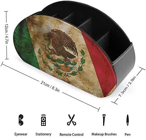 Гранџ знаме на Мексико ПУ кожа ТВ далечински управувач за далечински управувач канцеларија за складирање на кутија за десктоп