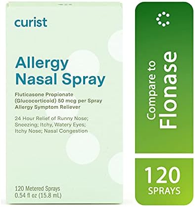 Curist Fluticasone Propionate Generic Nasal Spray 50mcg, fluticasone propionate non drowsy олеснување и метеж на алергија - спреј за нос, 24 -часовна