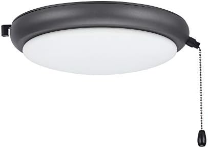 Кети Ирска Дом Луна LED светлосен комплет за навивачите на таванот | Прицврстување за осветлување со низок профил со бела стакло од чаша од опал и ланец за влечење | В?