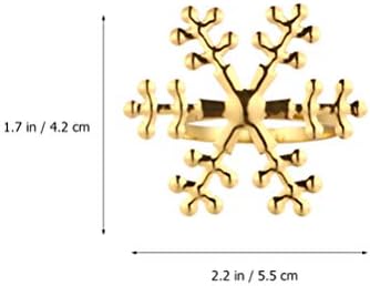 Nuobesty Metal Filler 4PCS Снегулка Chirstmass Нафтки прстени за Божиќни празници Вечерни забави секојдневно користење