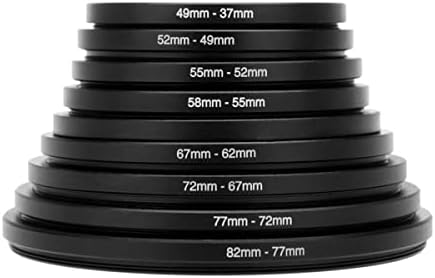 Zhenfu-Mei 77mm до 67mm филтер за филтрирање на фотоапаратот УВ адаптер прстен чекор надолу адаптер за филтрирање 77мм до 62мм метал за сите