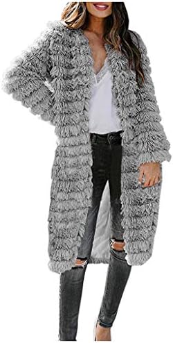 Палто со палто на фовигуо, зимска облека зима плус големина пулвер женски кул долги ракави пулвер удобност меки со цврста качулка цврста