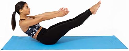 ProSourceFit Класичен јога мат 1/8 ”дебел, дополнителен долг 72-инчен лесен фитнес мат со не лизгачки зафат за јога, пилатес, вежбање