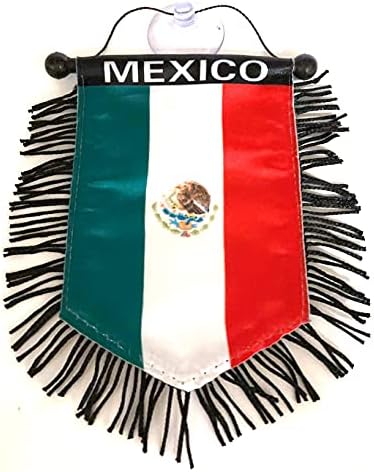 Мексико знаме Мексиканско знаме на банер за автомобил за автомобил до стакло Брзо и лесно закачете се на прозорецот на вратата