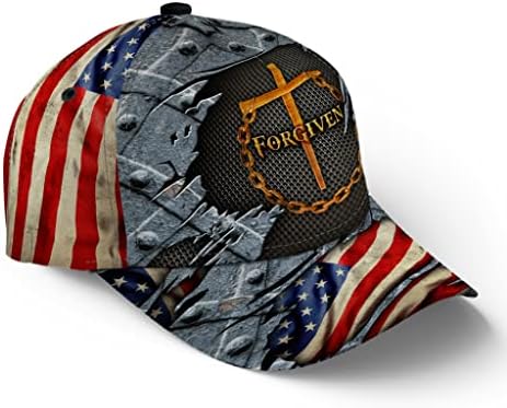 Бог Исус простено гранџ метален стил класичен капа Бејзбол капа низ целиот печатење класичен бејзбол капа unisex спорт со една