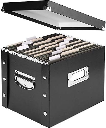 Кутија за датотеки со големина на буквата Snap-N-продавница, црна