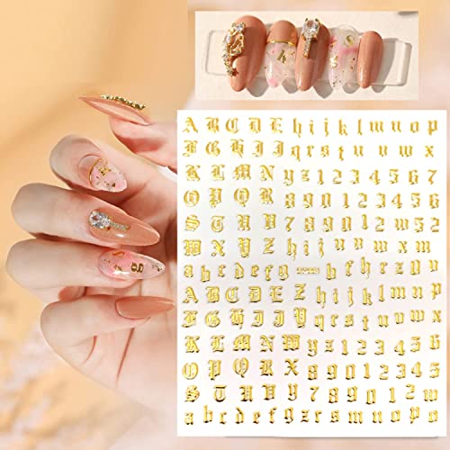 12 листови налепници за златни нокти и 8 чаршафи налепници за златни нокти