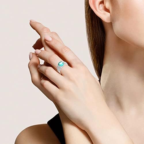 Отворен starвезда и дијамантски прилагодлив прстен за жени моден накит Популарни додатоци прстени со големина 6 за тинејџери