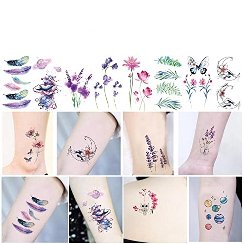 5 листови мали свежи налепници за тетоважа водоотпорни налепници За Тетоважа Харајуку