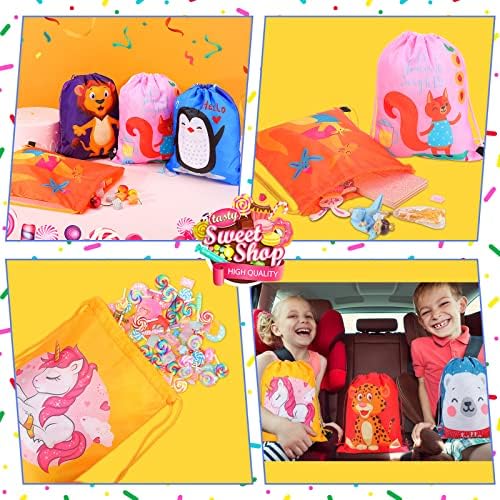 Забава Со врвки Фаворизира Чанти Цртани Бонбони За Животни Добрите Чанти За Врвки За Момчиња Роденденски Деца Торби За Подароци Вратете Ги Торбите