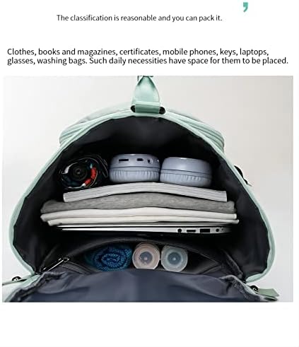 Визиоело торба за патување со Голем капацитет,водоотпорен спортски ранец за фитнес торби, независен оддел за чевли сува и влажна лента за одвојување го крие ремено