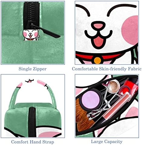 Тбуобт Торба За Шминка Патување Козметичка Торба Торбичка Чанта Чанта Со Патент, цртан филм за мачки