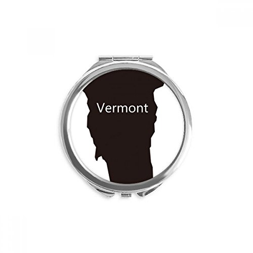 Вермонт Америка САД Мапа Преглед Рака Компактен Огледало Круг Преносни Џеб Стакло