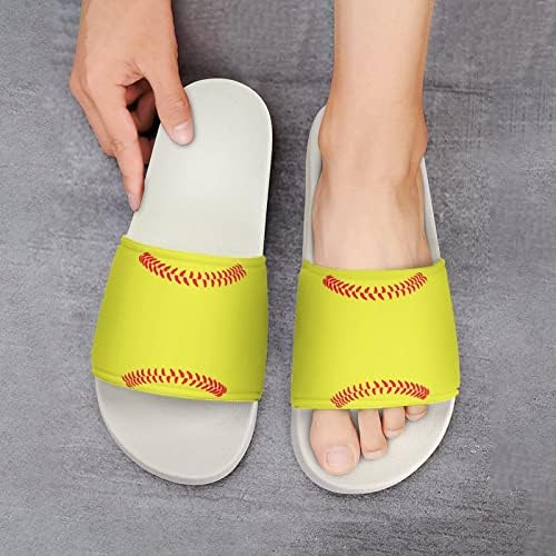 Softball Comphet House Sandals Не-лизгачки папучи за отворени пети за бања за бања за туширање за масажа