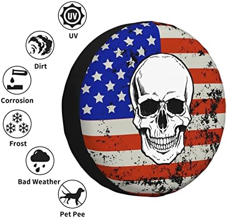 Заштита на резервни гуми на Американско знаме, универзално покривање на водоотпорни заштитници за гуми за прашина
