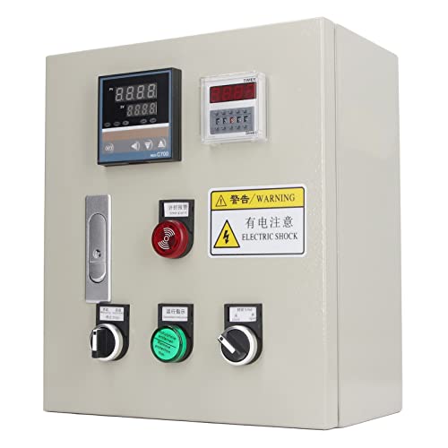 Кутија за контрола на температурата, 7,5kW јасен приказ PID термостат Едноставна инсталација 380V AC M6 завртка со термопар за IR
