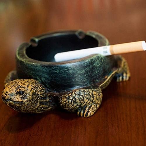 SJYDQ желка Аштрајс за цигари Симпатична лента за пепел за дома и отворено ветровито од пепел со преносен метал со капакот
