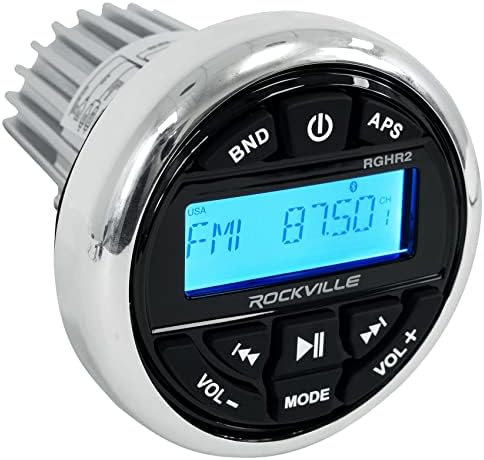 Rockville RGHR2 Морски Bluetooth Приемник, USB+Далечински+2 6.5 Wakeboard Звучници